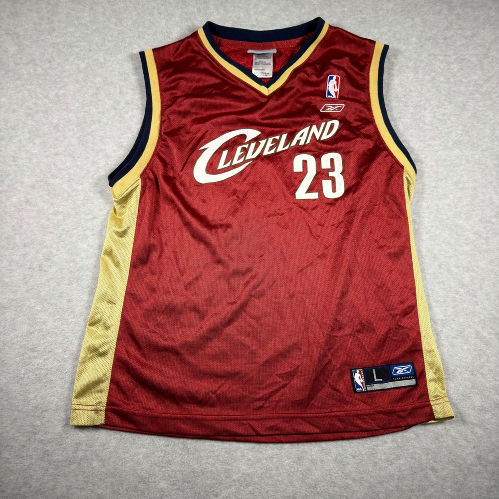 Reebok Basketball Jersey Kids L Wine Red LeBron James 23 Cavaliers